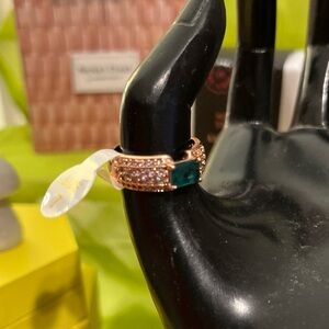 RBP7501 “luxurious details“ size 7 Lab created emerald fuse with Genuine quartz